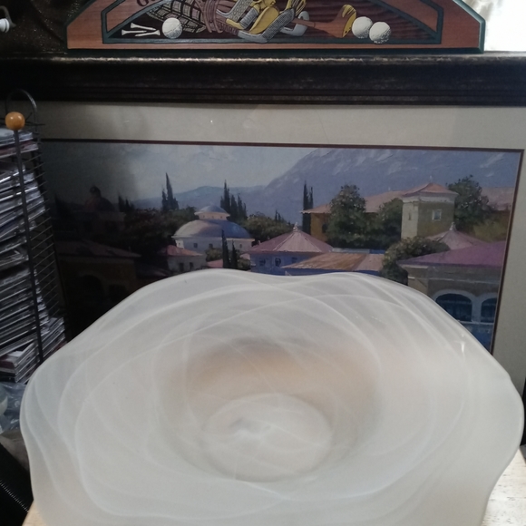 ๐ป๐๐HOMEGAARD HAND BLOWN๐ซ๐FREELY EXECUTED SCALLOPED DESIGN BOWL,CENTERPIECE. - Picture 12 of 16